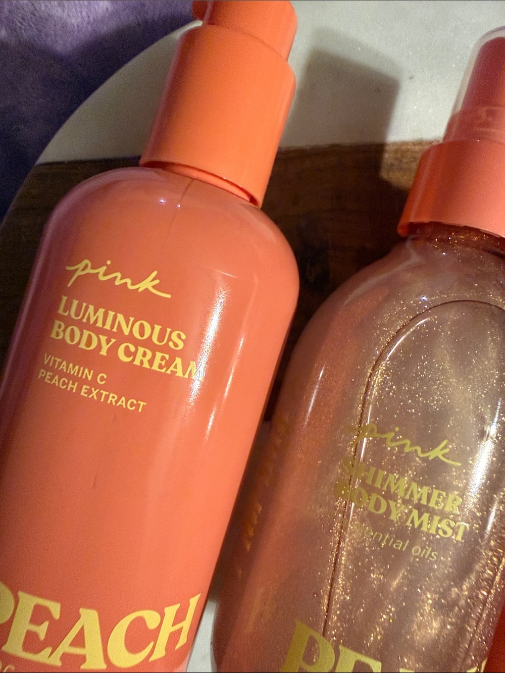 PINK Victoria's Secret Peach Glow-Boosting Body Lotion & Body Cream Set - Peach - Picture 5 of 5